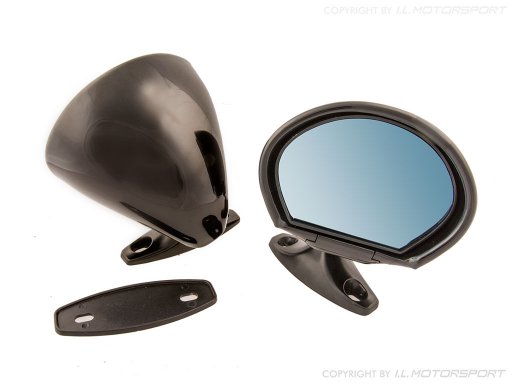 MX-5 Retro Design Door Mirror - Set , Finish Black Glossy
