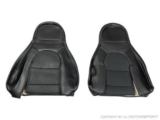 MX-5 IL Motorsport set echt lederen stoelhoezen  zwart stiksel NA Pilootstoelen