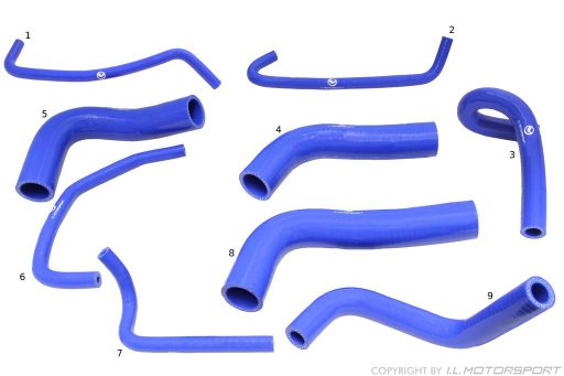 MX-5 Blauw Silicone Koelwater Slang Set I.L.Motorsport
