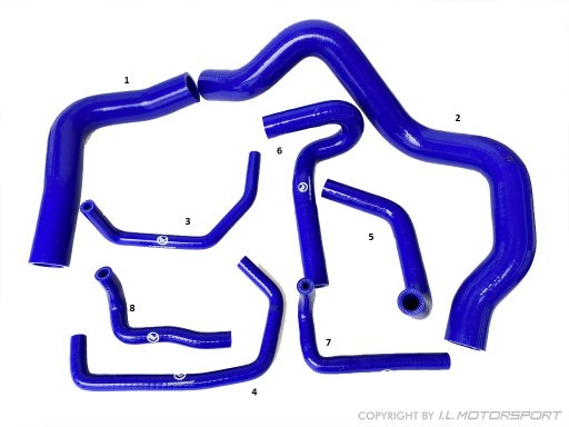 MX-5 Cooling Hose Set Silikon I.L.Motorsport - blue
