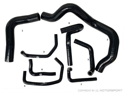 MX-5 Cooling Hose Set Silikon I.L.Motorsport - black