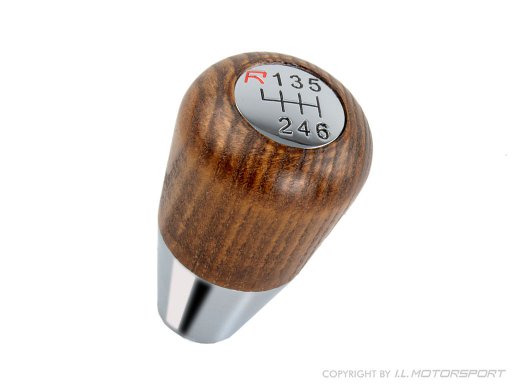 MX-5 wooden gear knob 6 speed with chrome inlay