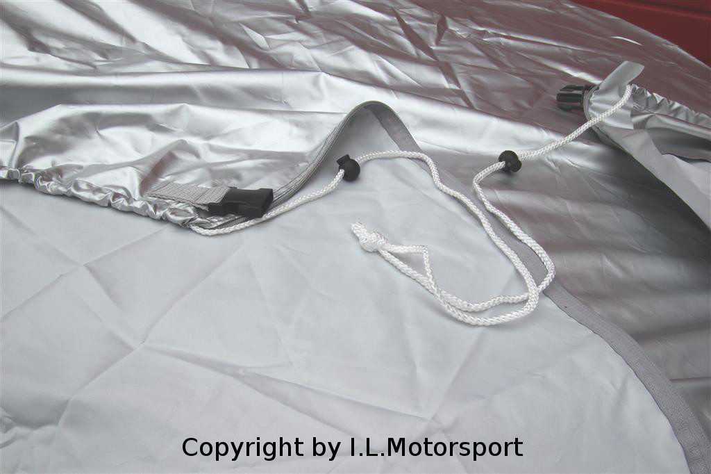 Abdeckplane passend für Mazda MX-5 NB für Innen mit Spiegeltaschen  Silbergrau